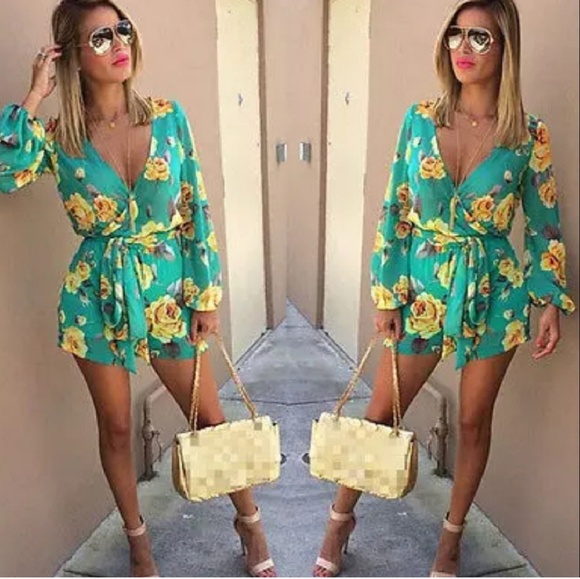 Pants - Sexy Floral Romper